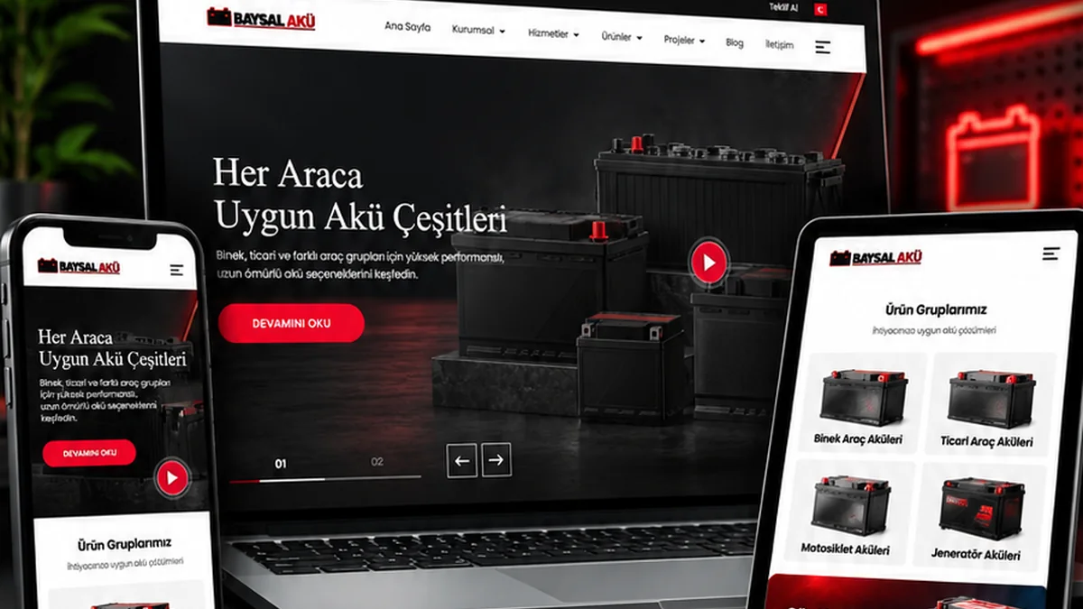 Baysal Akü — Kurumsal Web Sitesi