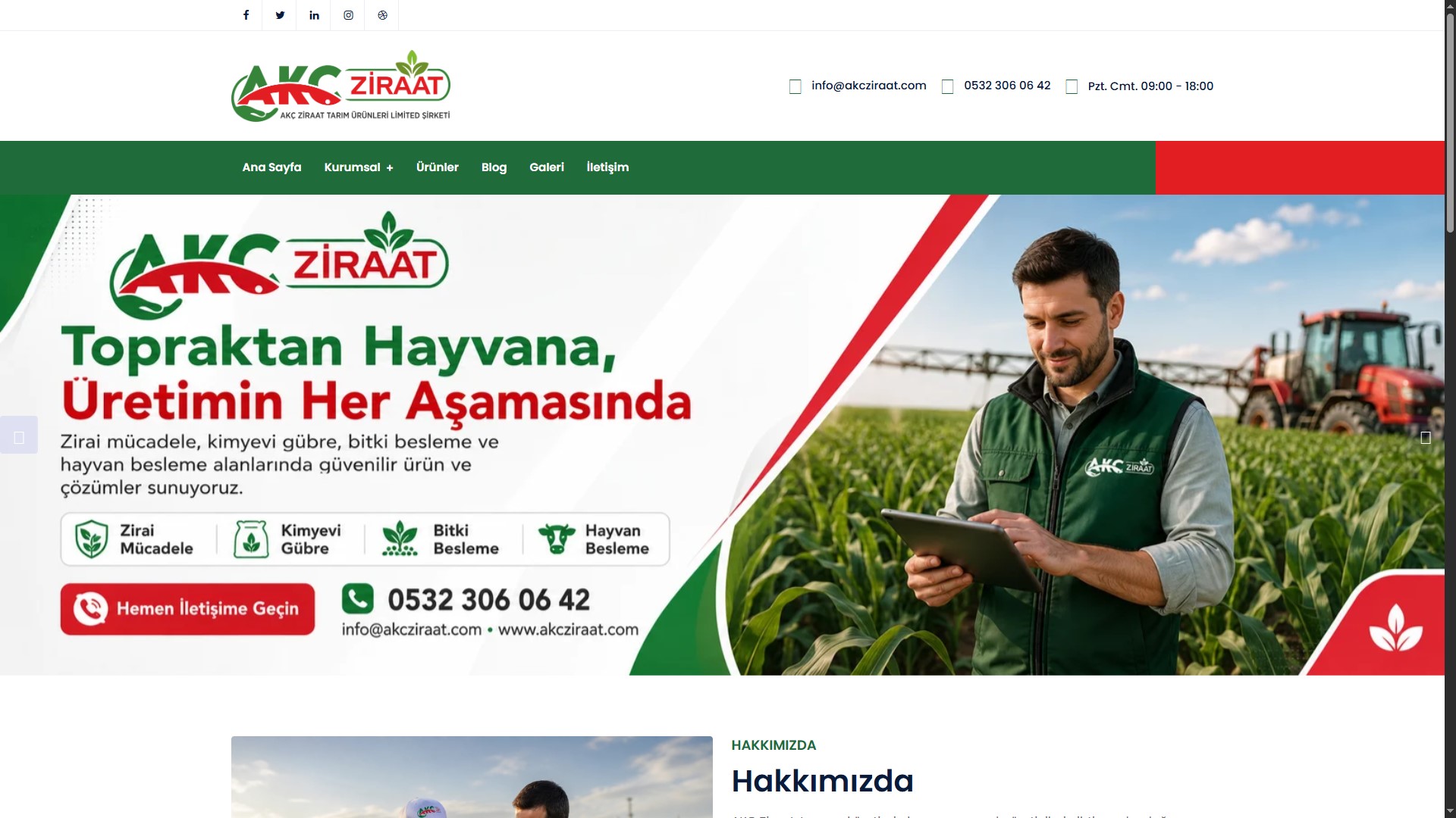 AKÇ Ziraat — Kurumsal Web Sitesi