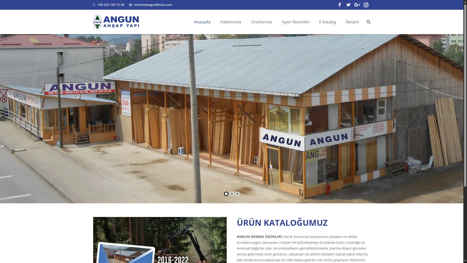 Angun Orman Ürünleri — Kurumsal Web Sitesi