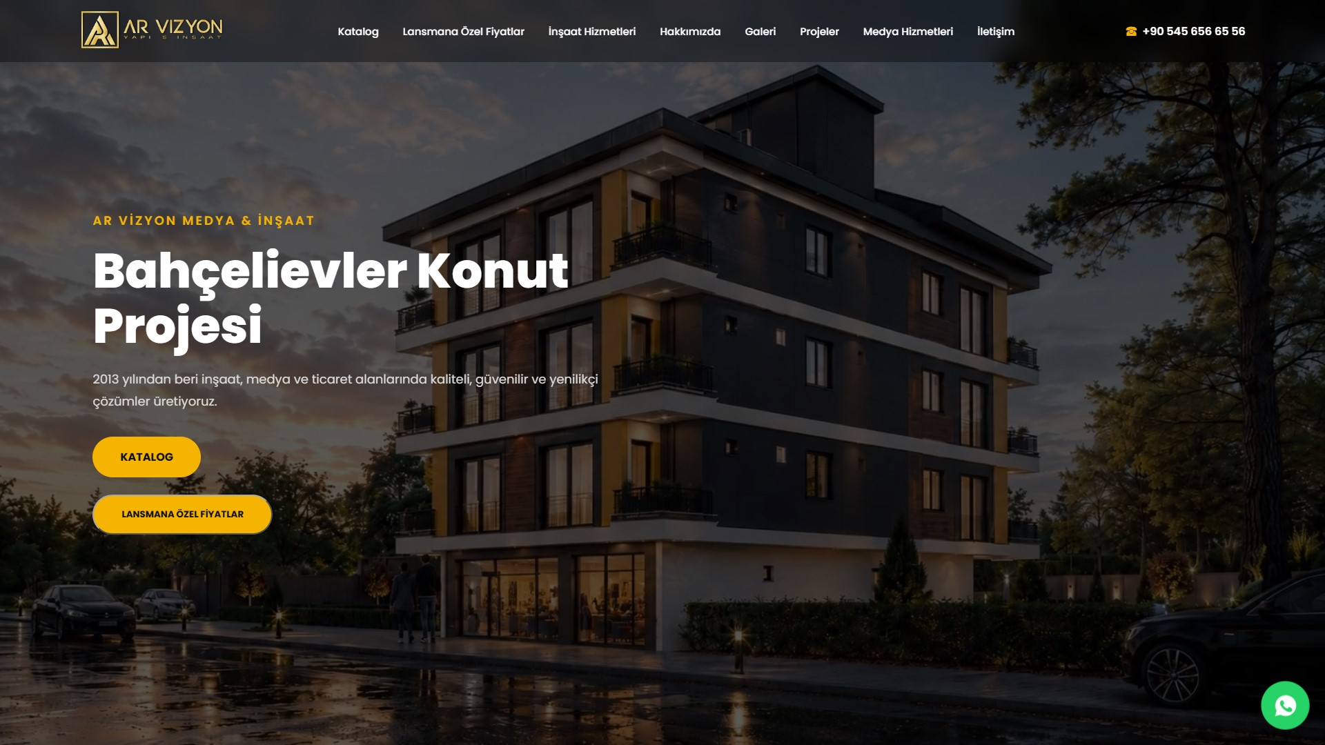 Arvizyon Medya İnşaat — Kurumsal Web Sitesi