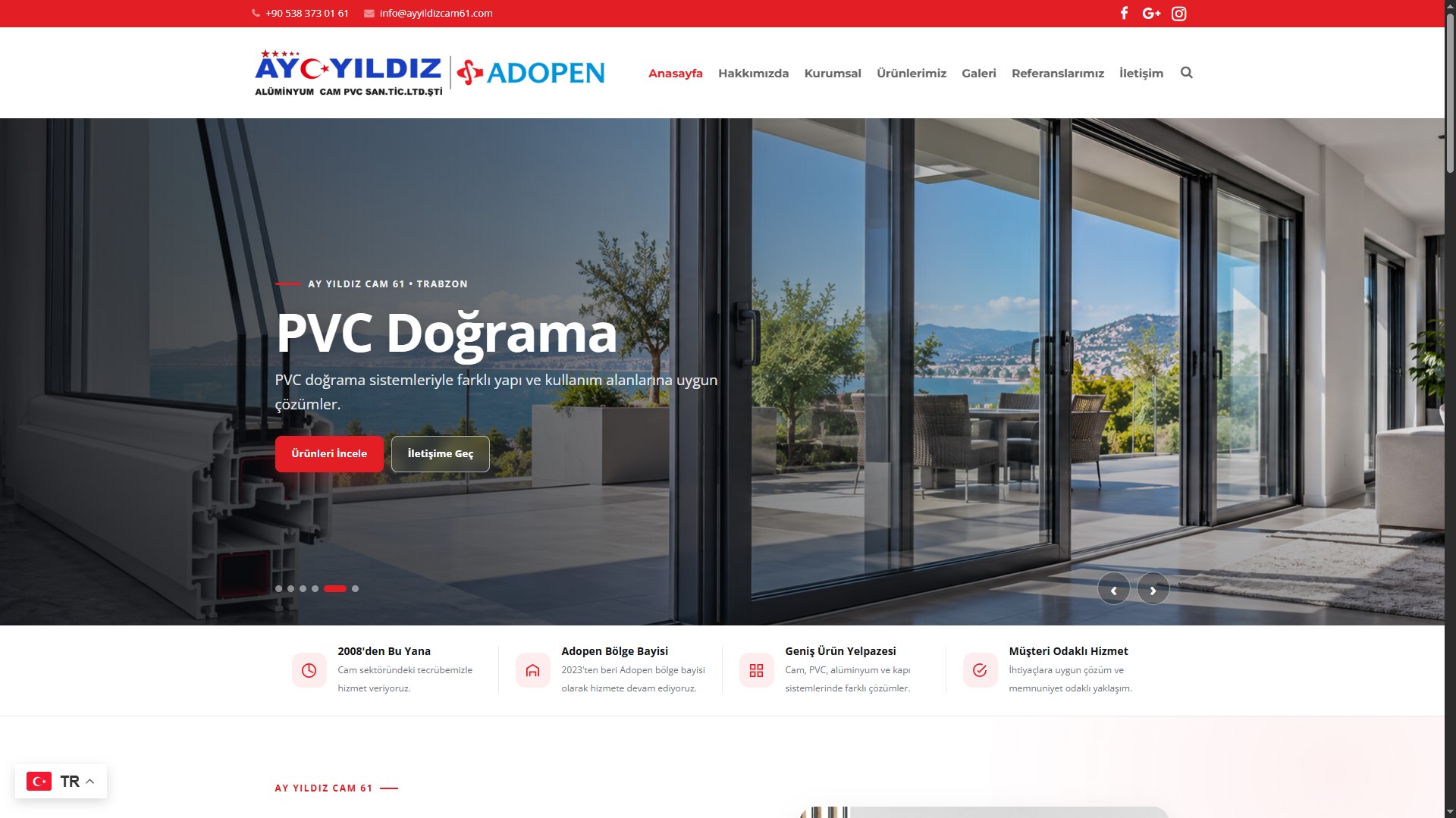 Ayyıldız Cam 61 — Kurumsal Web Sitesi