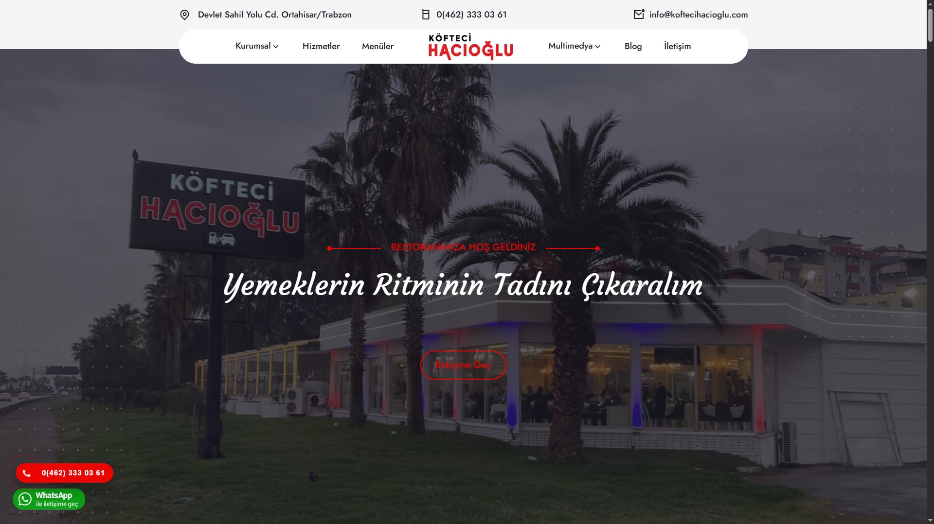 Köfteci Hacıoğlu — Kurumsal Web Sitesi