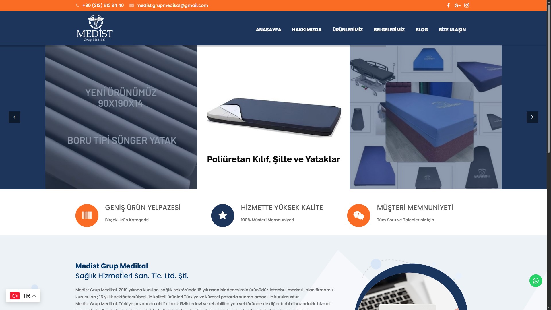 Medist Medikal — Kurumsal Web Sitesi