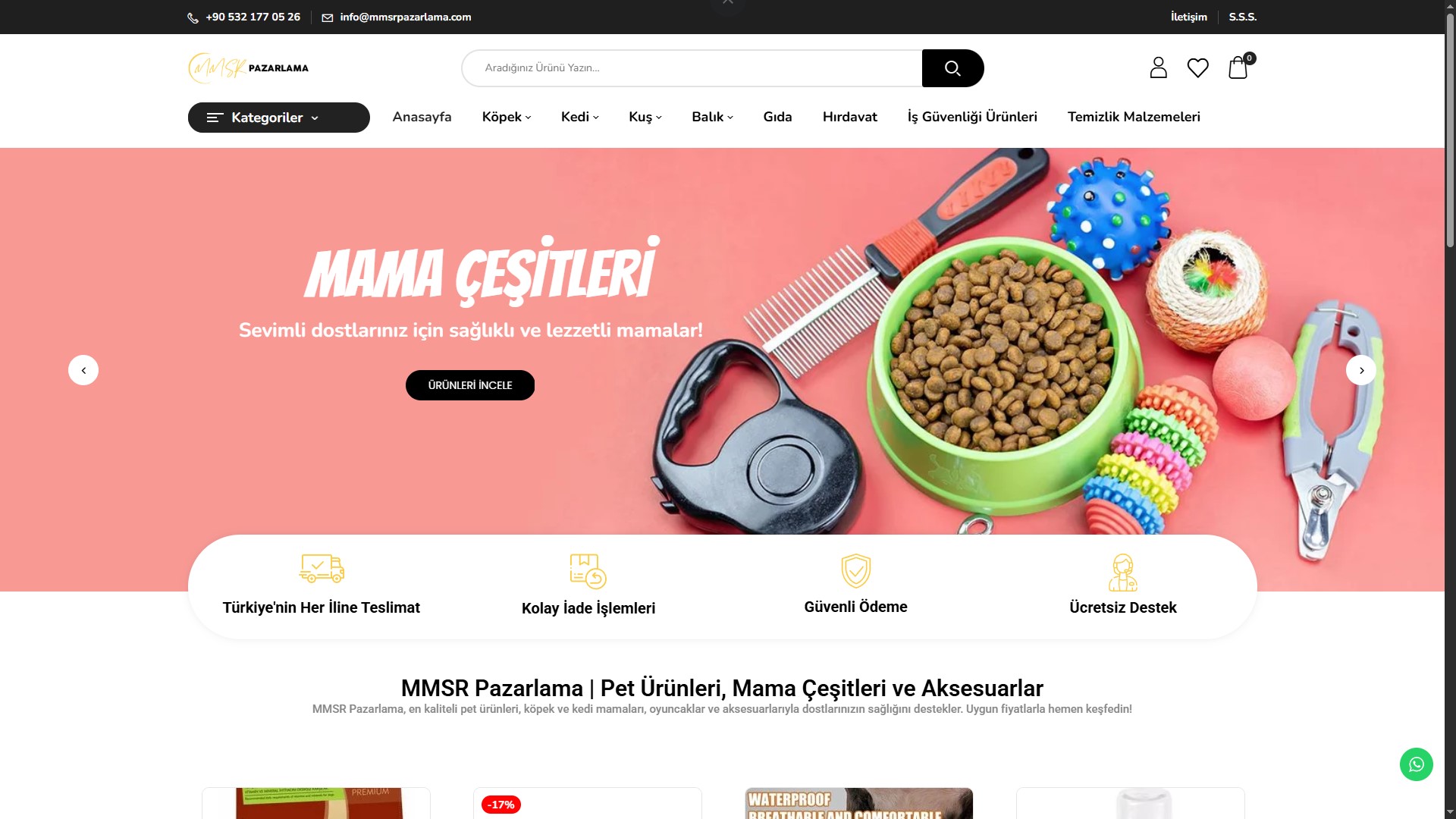 Mmsr Pazarlama — E-Ticaret Sitesi