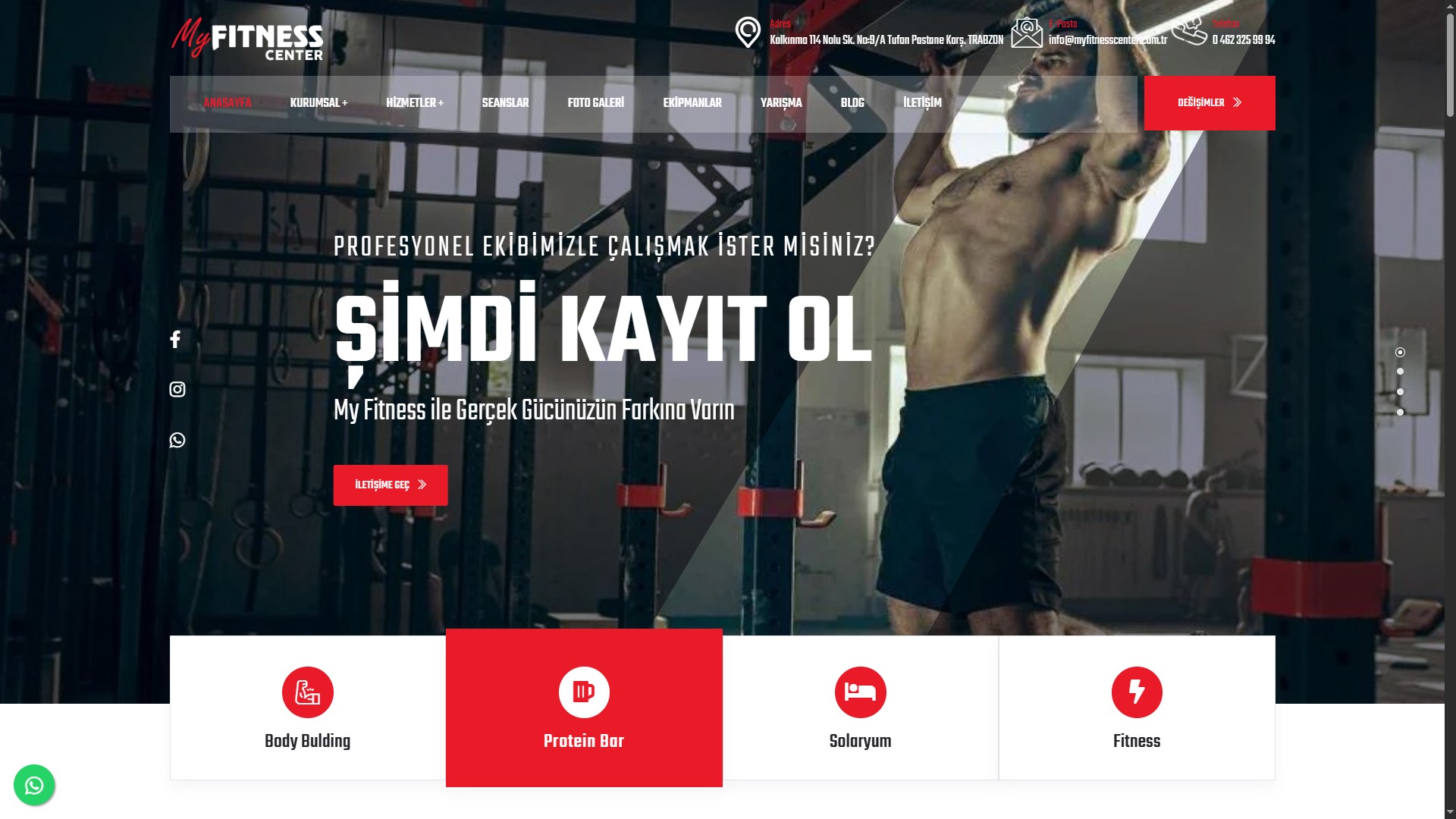 My Fitness Center — Kurumsal Web Sitesi