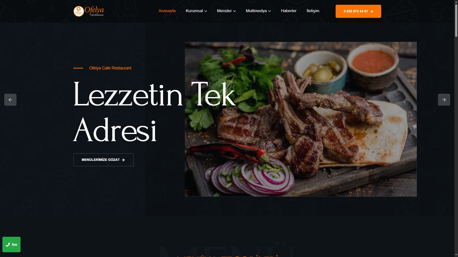 Ofelya Cafe Restaurant — Kurumsal Web Sitesi