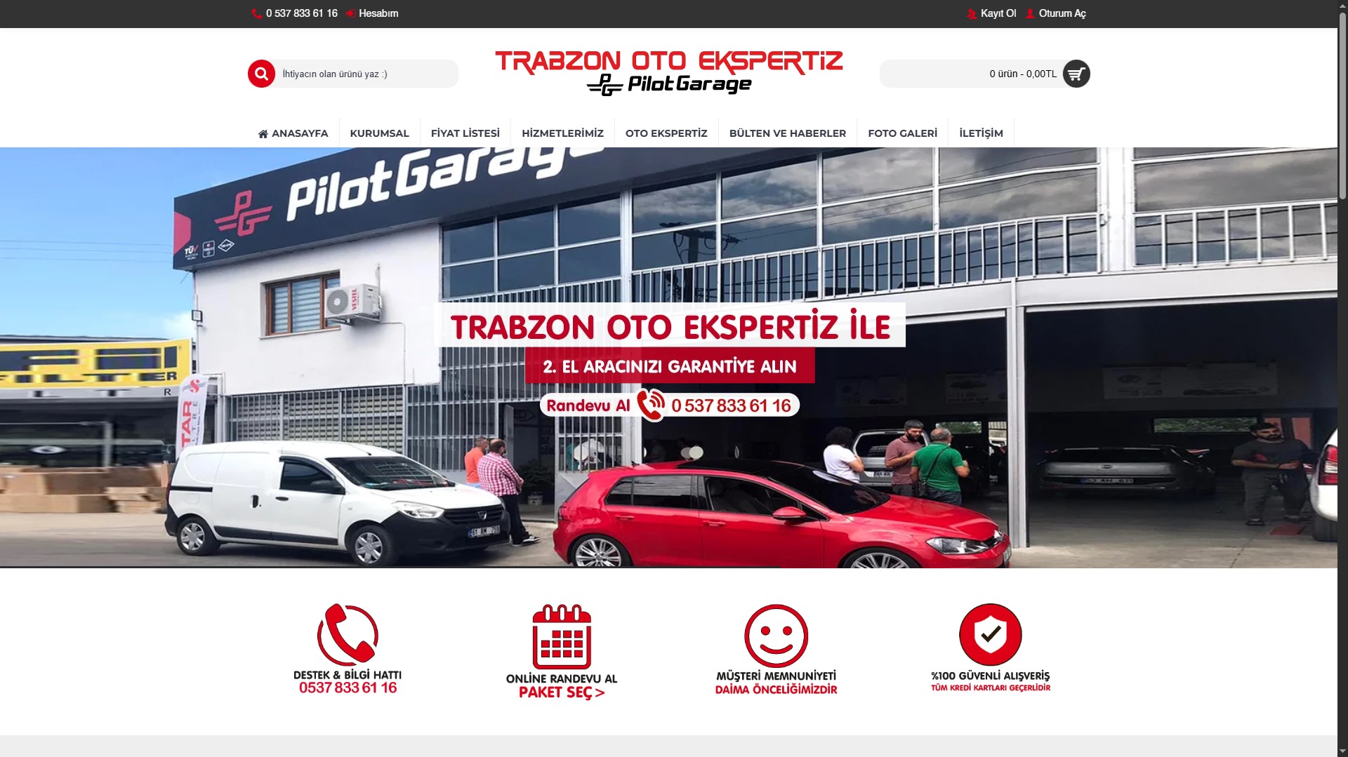 Trabzon Pilot Garage — Kurumsal Web Sitesi
