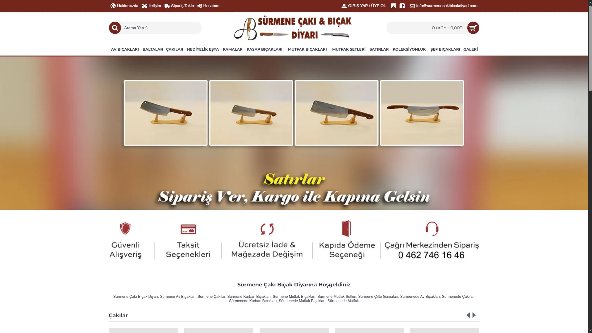 Sürmene Çakı Bıçak Diyarı — E-Ticaret Sitesi