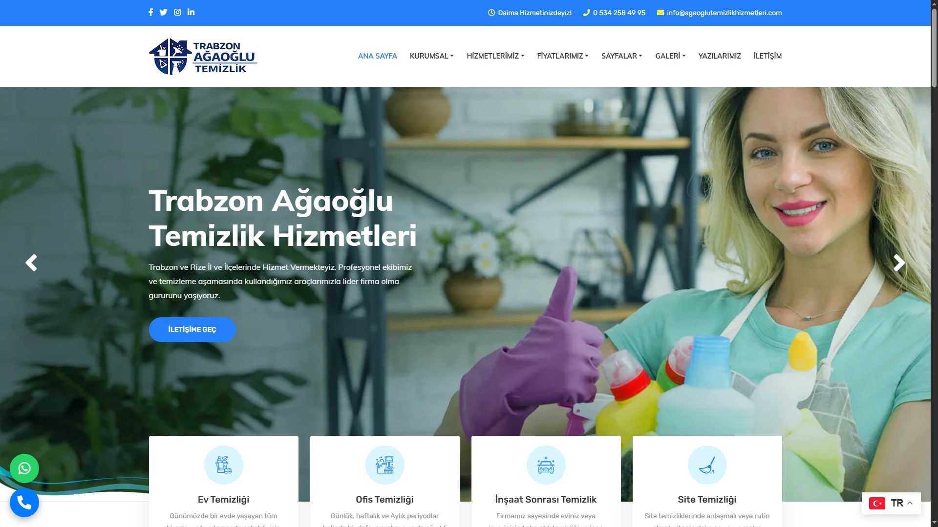 Ağaoğlu Temizlik — Kurumsal Web Sitesi